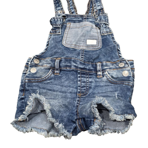 7 For All Mankind Other - 7 For All Mankind Overalls Denim Pants Blue Girls Size 18 months A006063
